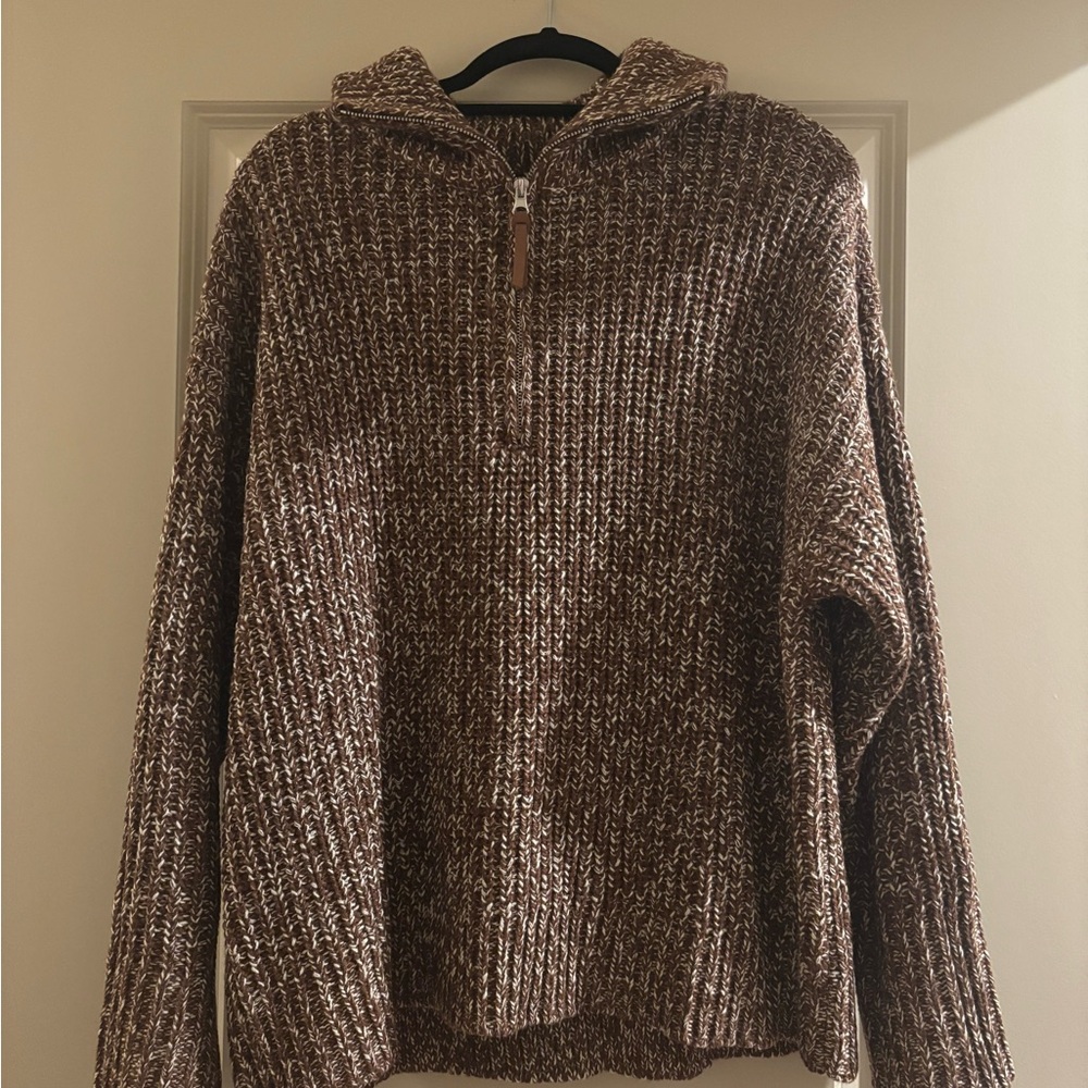 New York & Company Men's Zip-Up Sweater - Brown